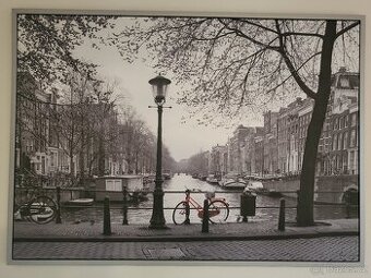 Velký obraz Amsterdam v rámu 100 x 140 cm