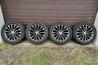 originální ALU kola škoda trinity black R18 5x112 - 1