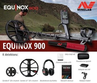 detektor kovů Minelab Equinox 900 + MI-4+ příslušenství. - 1