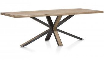 Dubový jídelní stůl - Ovada 250 cm – masivní/kov