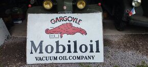 Velká smaltovaná cedule Mobiloil