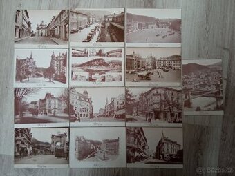 Sada 13 historických pohlednic Děčín