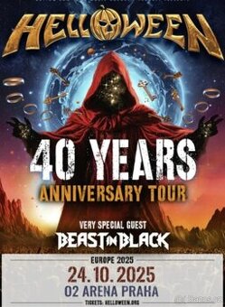 HELLOWEEN 24.10.2025 Praha O2 arena - prodám 2 lístky.
