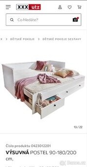 Výsuvná postel 2x 90