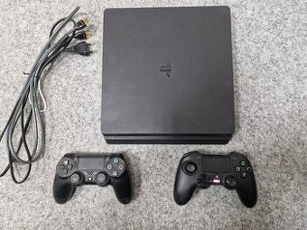 Playstation 4 slim 2x ovladač + kabeláz