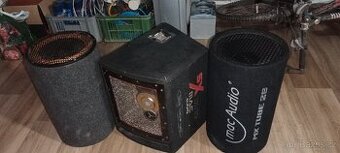 Subwoofer a autoradia + zesilovač
