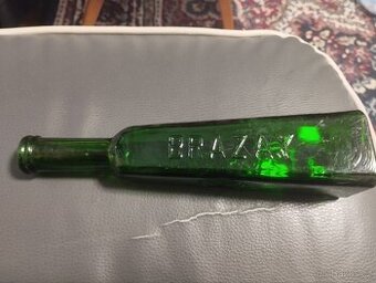 Stará láhev od francovky BRAZAY zelené sklo