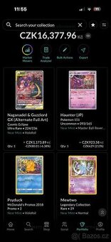 Pokemon karty “sbírka vzácných karet”