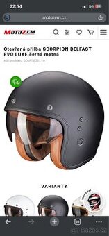 Prodám novou helmu Scorpion Exo Belfast EVO Luxe Solid