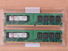 Paměťové PC moduly Kingston 2x2GB DDR2 667 MHz