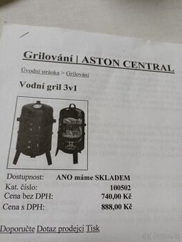 Vodní gril 3 v 1