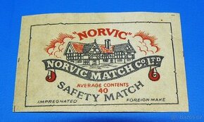 Československá exportní nálepka NORVIC 40 ( vzácná )