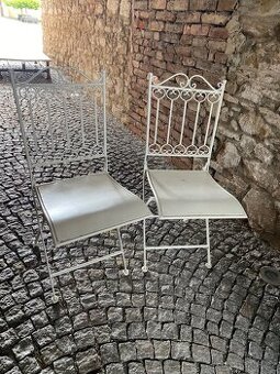 Skládací zahradní židle kovové - cena za 1 ks