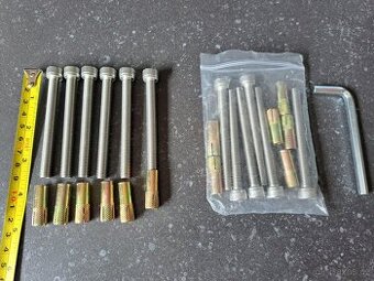 Nové ocelové kotvy - svorníky, M8x80 mm, 12 ks