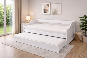 Multifunkční postel z masivu s matrací a roštů Nové