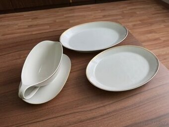 Sada omáčková mísa a 2 talíře, TOP STAV