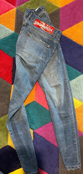 DSQUARED2 LUXUSNÍ STYLOVÉ PÁNSKÉ JEANS DŽÍNY VEL 50 SLIM