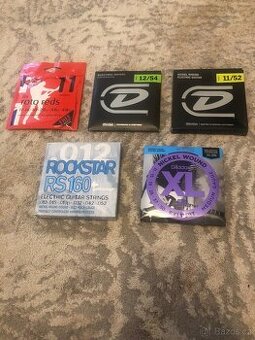 Prodám struny - elektrická kytara tvrdost .11 a .12