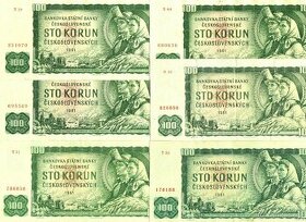 100 kcs bankovky Ceskoslovensko