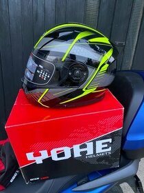 Moto helma Yohe 950 - 16 černo/fluo- XXL