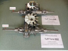 Hydrostatická převodovka Tuff Torq, Hydro Geare, KYB, ...