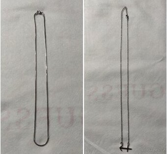 Dva stříbrné náhrdelníky 925/1000 – elegantní šperky