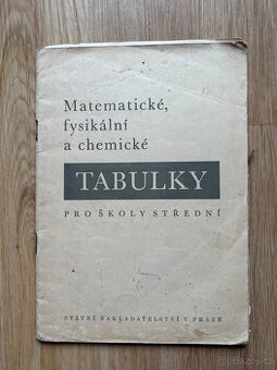 Mat-fyz-chemické tabulky pro střední školy, rok 1950