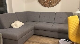 rohová, čalouněná, rozkladací s vel.uložnym prostorem