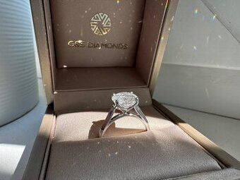 Prsten z 14 kt. bílého zlata s 3ct lab grown diamantem