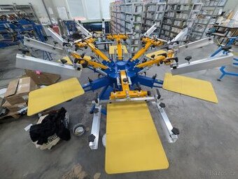 Sítotiskový karusel + mezisušič + sušicí tunel