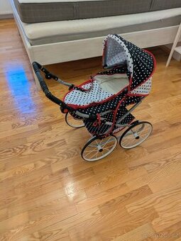 Dětský retro kočárek pro panenky 2v1 New Baby