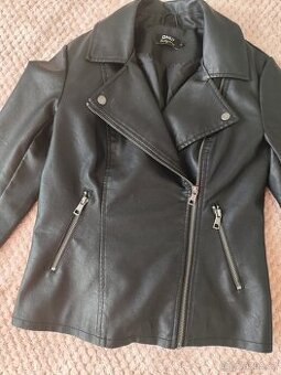 Černá koženková bunda vel.XS