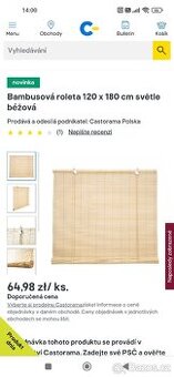 Prodám 4 ks bambusových rolet - 1