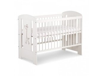 Dětská dřevěná postýlka Klups žirafa bílá