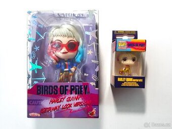 Figurka Harley Quinn, Cosbaby + Klíčenka Funko Pop