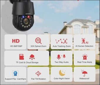 IP kamera WIFI 8MP 30X Optical POE NOVÉ - 1