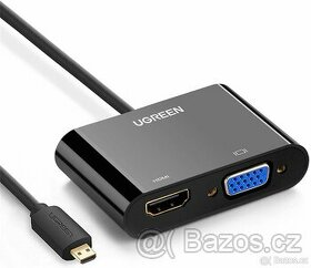 MicroHDMI hub s porty Hdmi,Vga,jack 3.5mm,microUsb - 1
