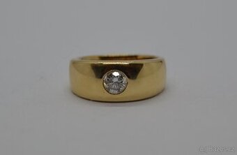 Zlatý prsten s briliantem 0.50 CT