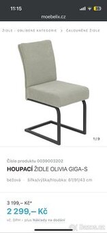 Houpací židle Olivia giga-S béžová