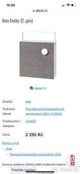 Ikea Eneby bezdrátový bluetooth reproduktor