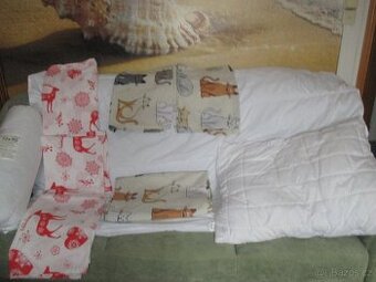 Prošívaná deka-peřina na francouzskou postel+2 polětáře+