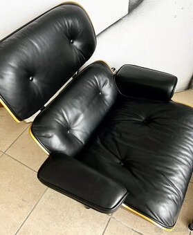 Křeslo a taburet Vitra - Santos Rosewood - Eames