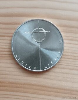 Stříbrná pamětní mince Československa 100kčs Lidice Ležáky 1