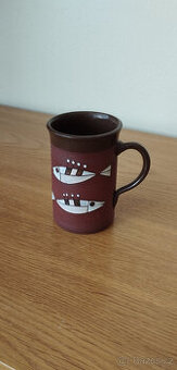 keramický hrnek, ryby