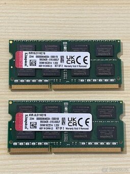 💻 Prodám paměť RAM Kingston 16GB (2x8GB) DDR3 1600MHz CL11