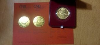 zlatá mince ČNB 5000Kč Hradec Králové,pb.k.