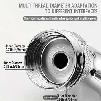 Vodovodní baterie- otočný kovový prodlužovací kohoutek