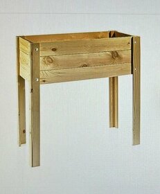 Vyvýšený záhon dřevěný, přírodní