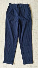 Modré kalhoty s proužkem Cropp, vel. S