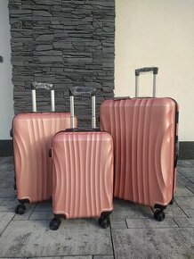 Cestovní kufry Mifex V83, sada 3kusů,M,L,XL, růžovozlatá,TSA